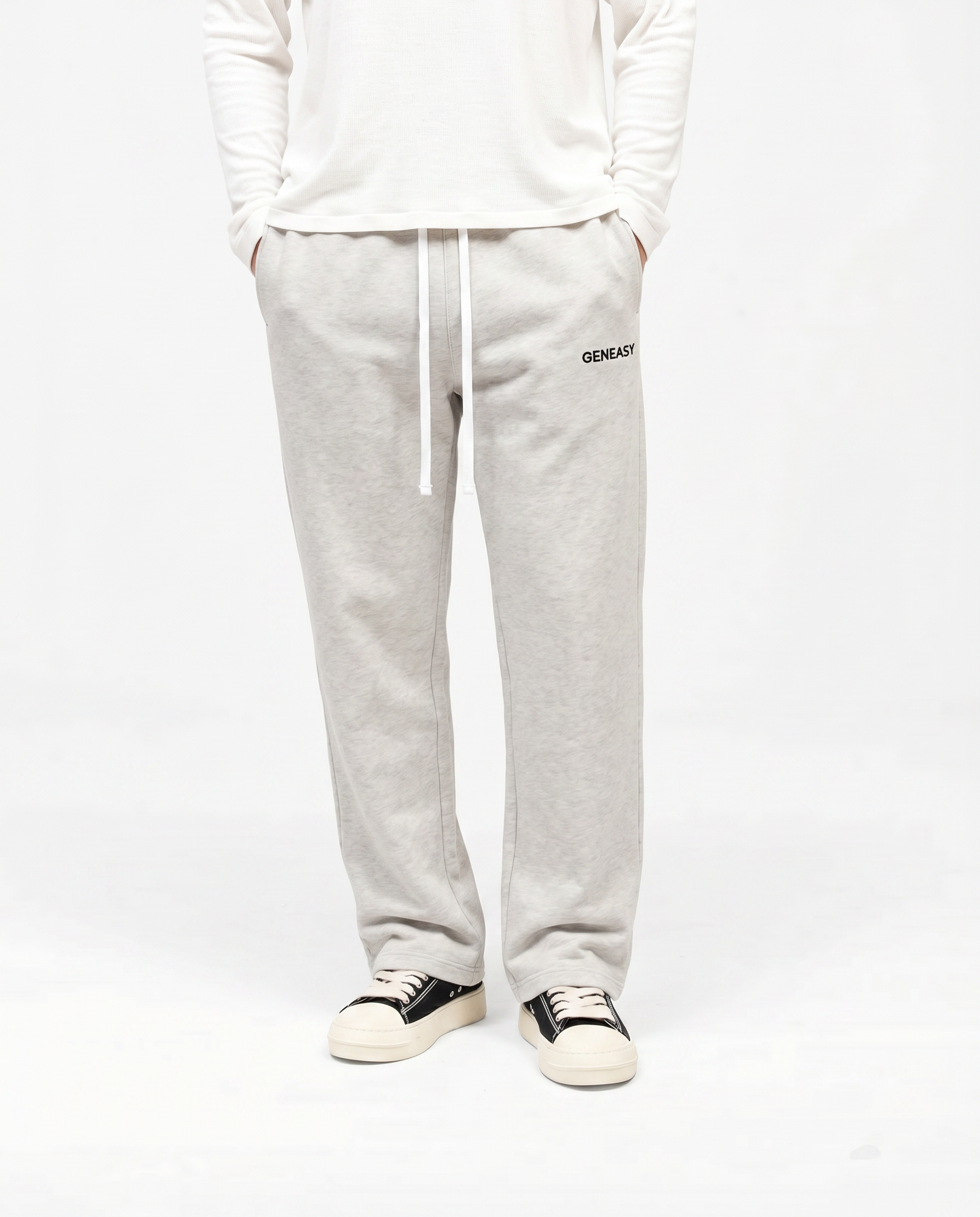 The blue print pants Grey
