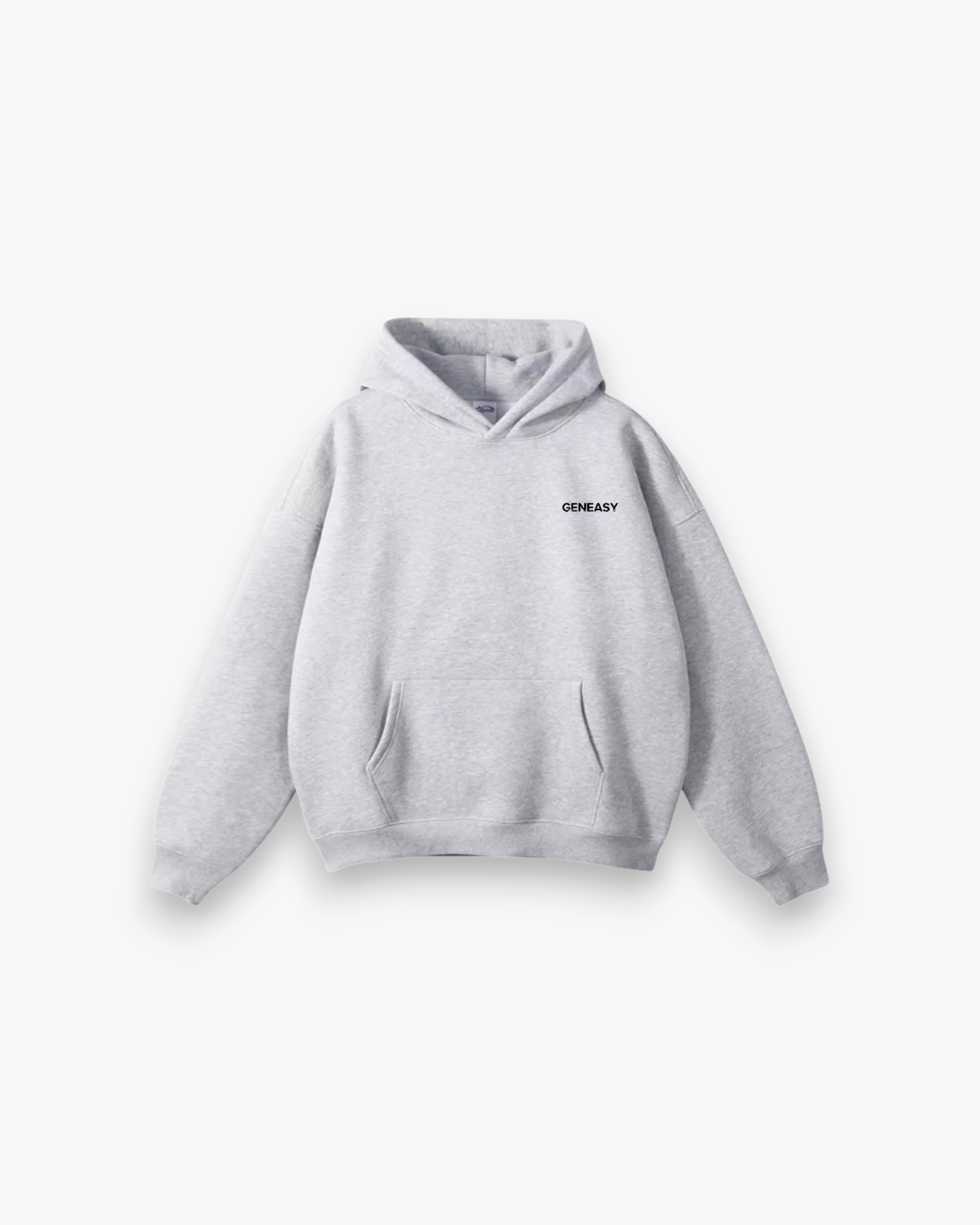 The blue print hoodie grey
