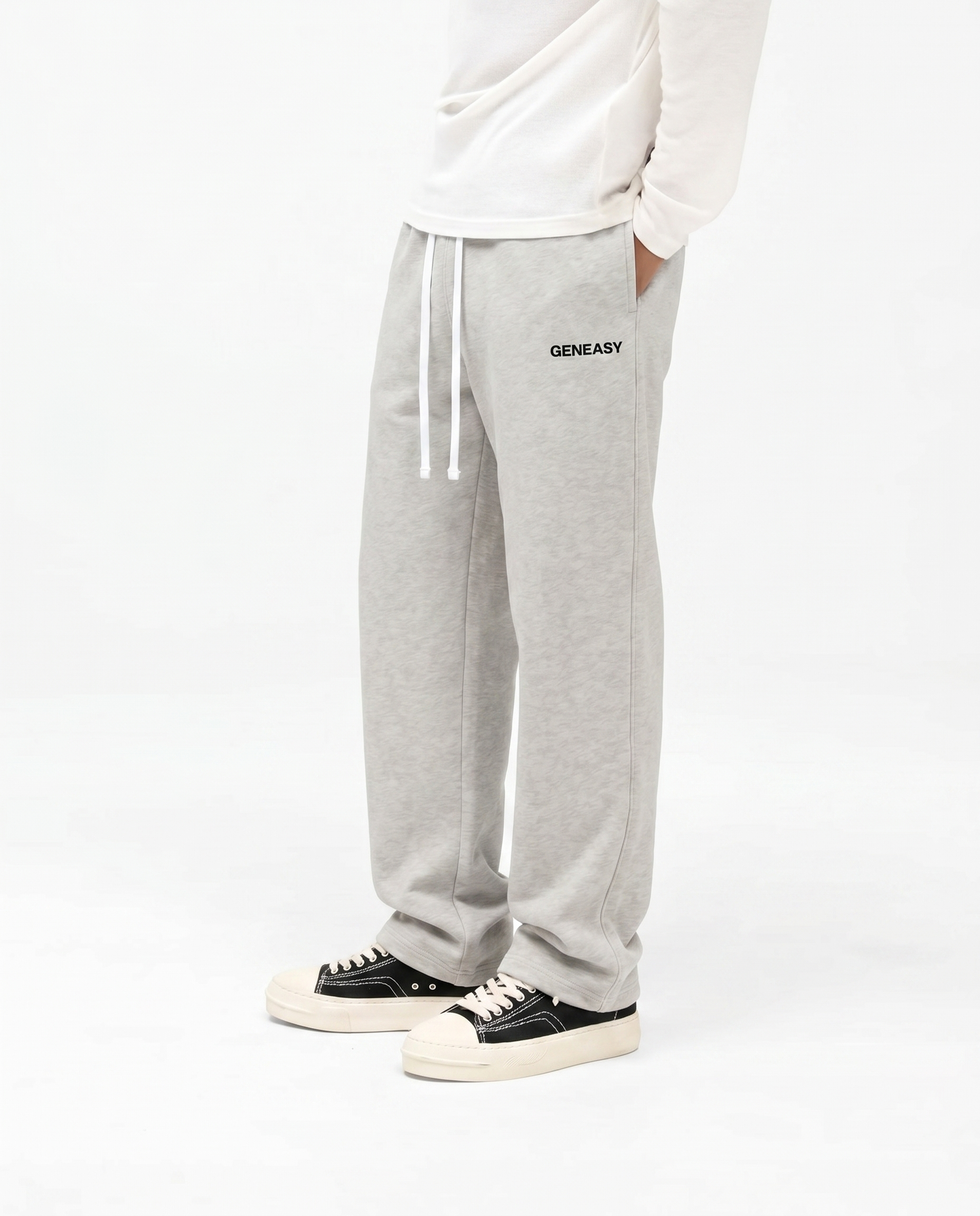 The blue print pants Grey