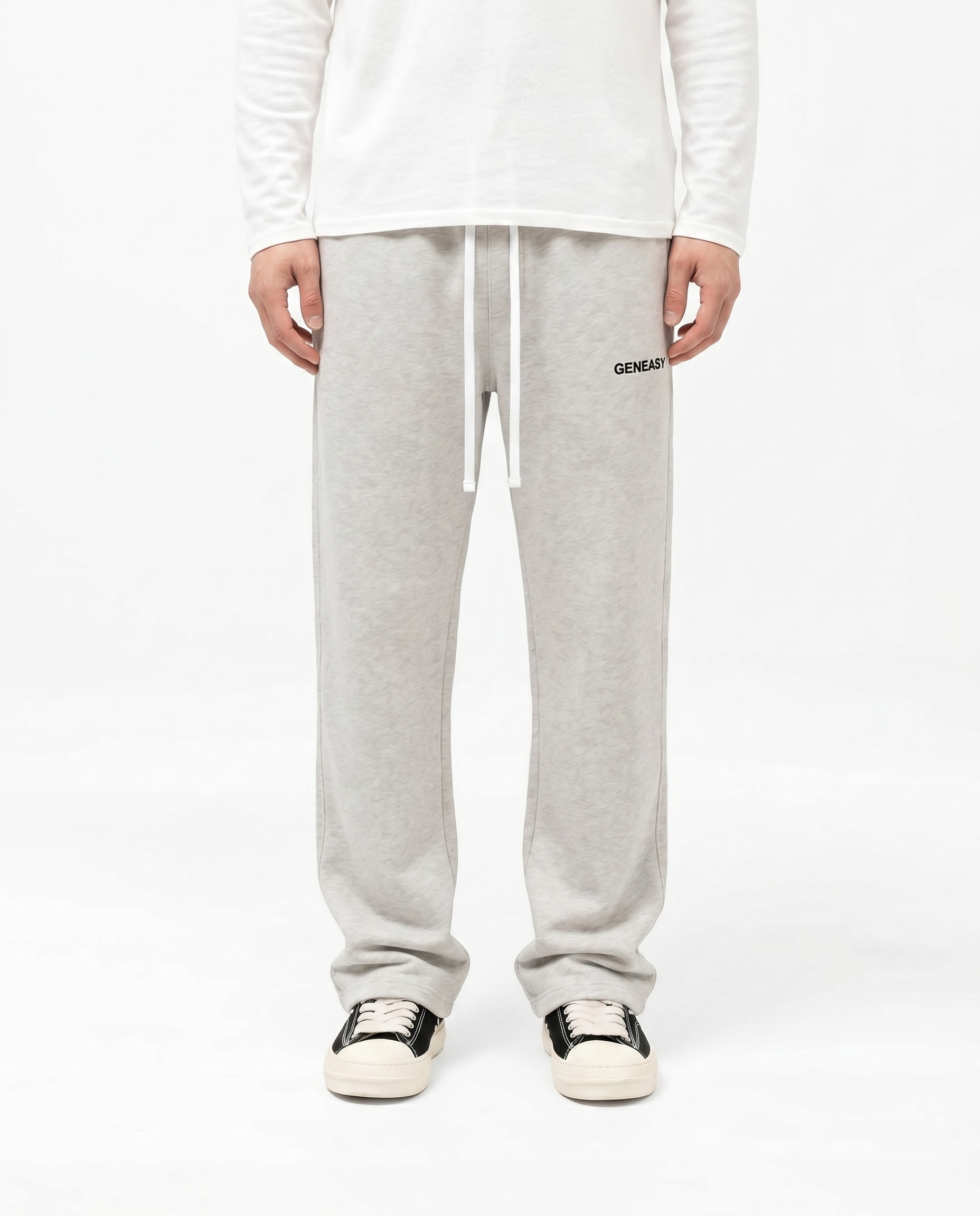 The blue print pants Grey