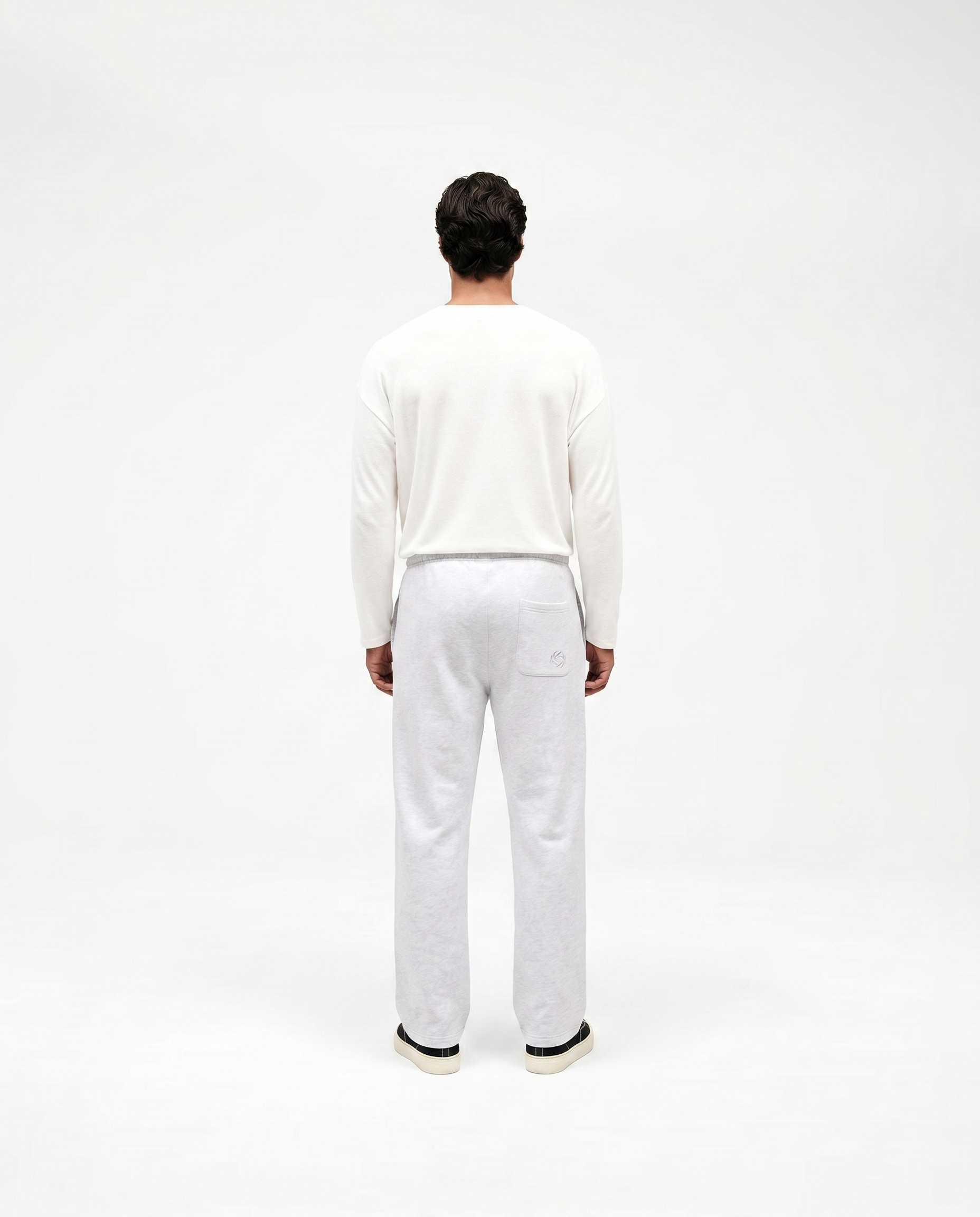The blue print pants Grey